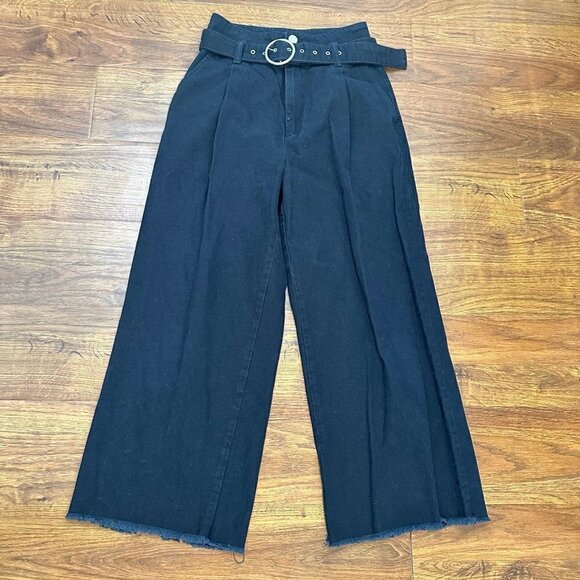 UO Urban Outfitters BDG Belted Black Culottes - Picture 6 of 10